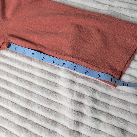 Pure Jill Hemp Cotton Tunic Top Medium Earthy Terracotta Boxy Fit Lightweight - Picture 6 of 9